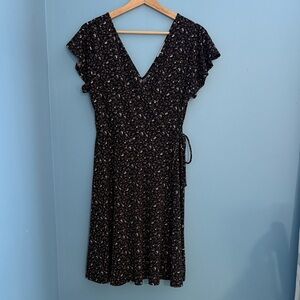 Kaileigh Deep Purple Floral Midi Dress